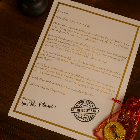 Santa Letter - Scratch reveal nice list and Coin