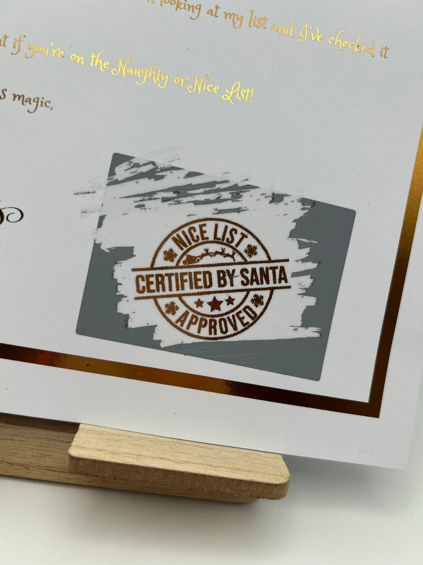 Santa Letter - Scratch reveal nice list and Coin
