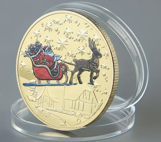 Christmas Coin & Organza bag for scratch reveal