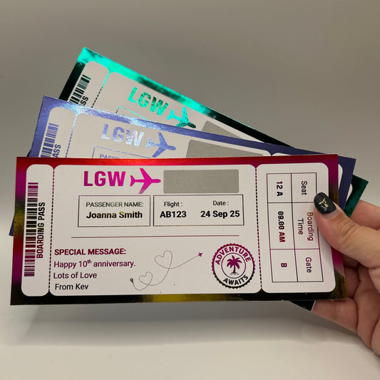 Scratch Reveal Boarding Pass
