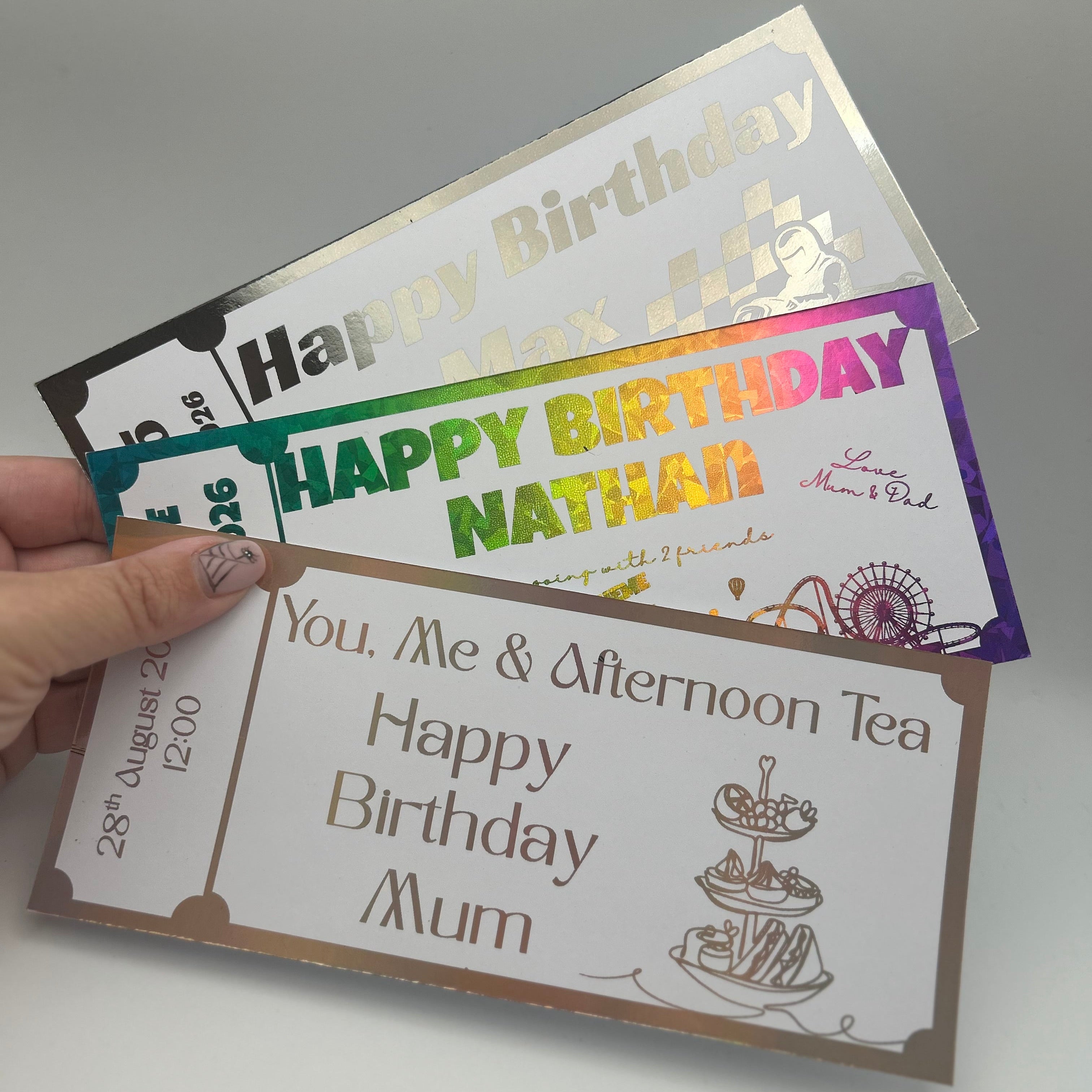 Personalised Experience-Inspired Presentation Gift Card – Custom Foile ...